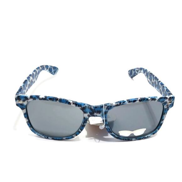 Blue Leopard Animal Print Sunglasses UV400 Retro - Picture 2 of 5